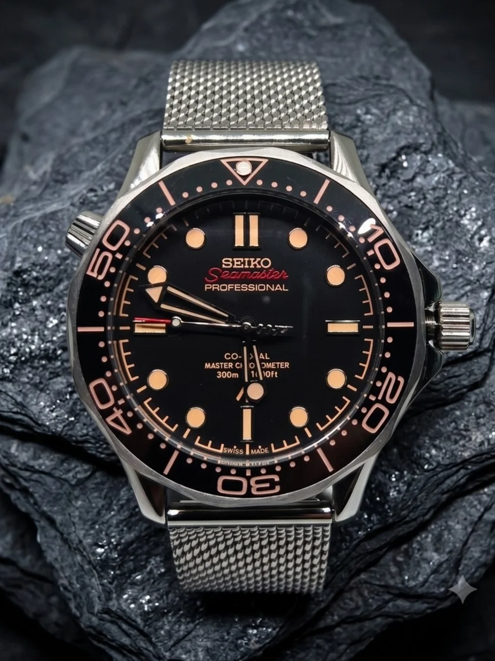 Custom 41mm Automatic Seiko Mod Watch James Bond 007 Seamaster NH35